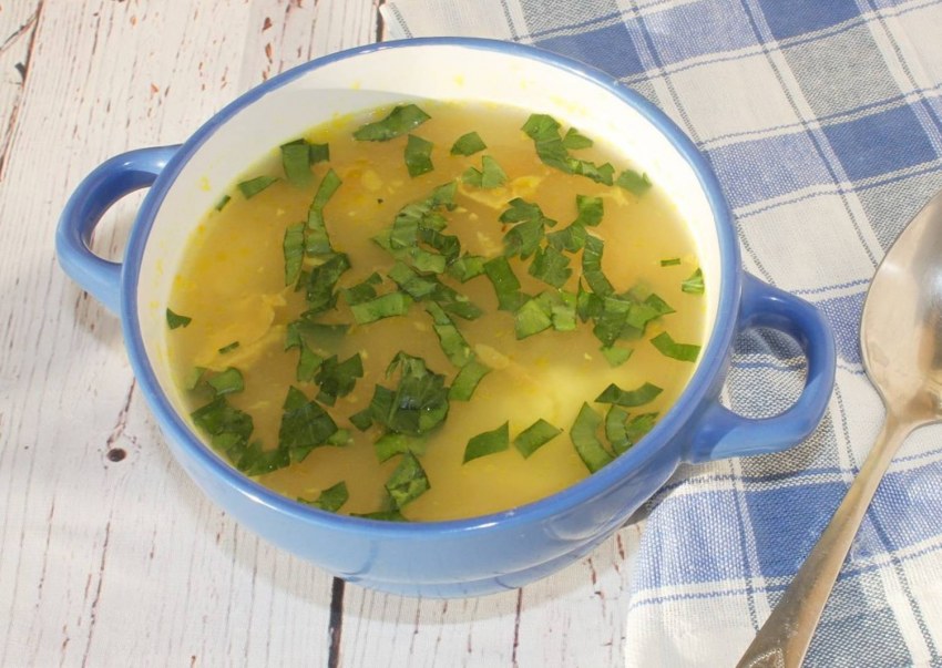 Суп с клёцками на курином бульоне Бабушкин