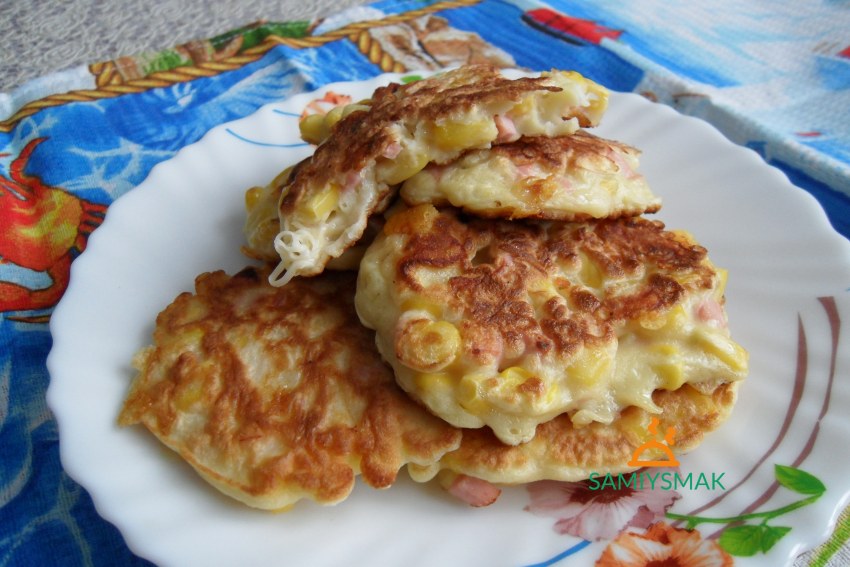 Оладьи мини пицца