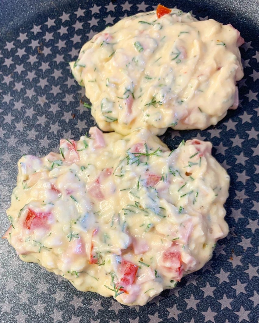 Оладушки с сыром и зеленью