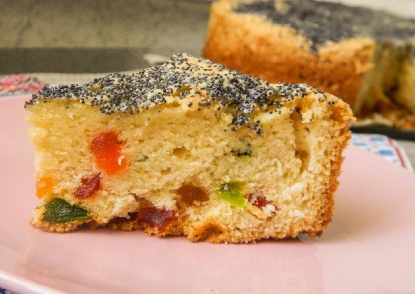 Кекс лимонный с цукатами