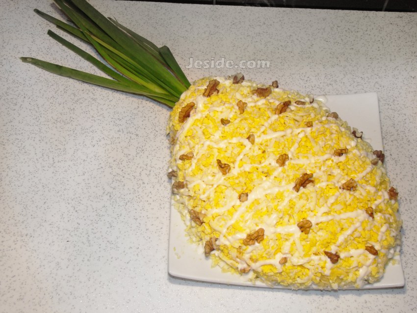 Салат курица ананас сыр