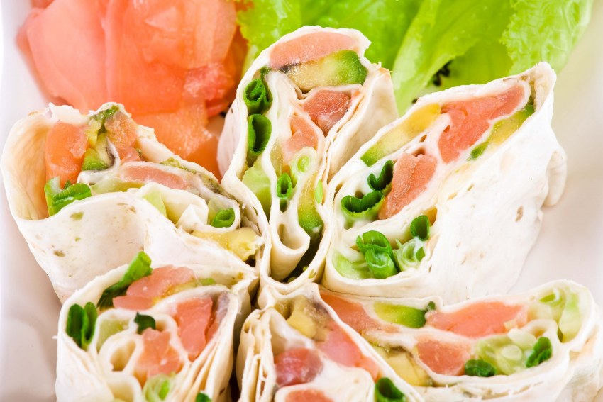 Лаваш с семгой