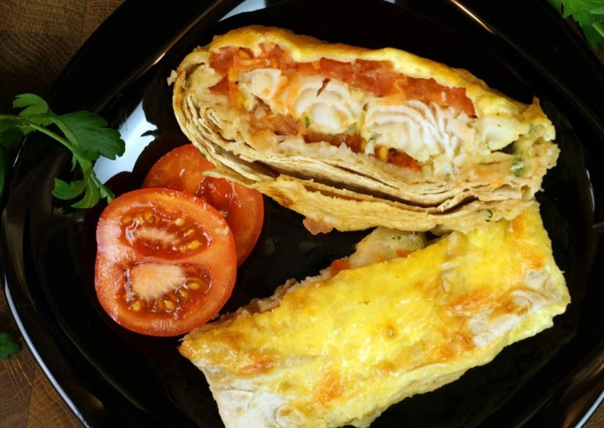 Рыба запеченная в лаваше