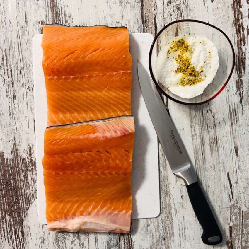 Сёмга солёная с мёдом