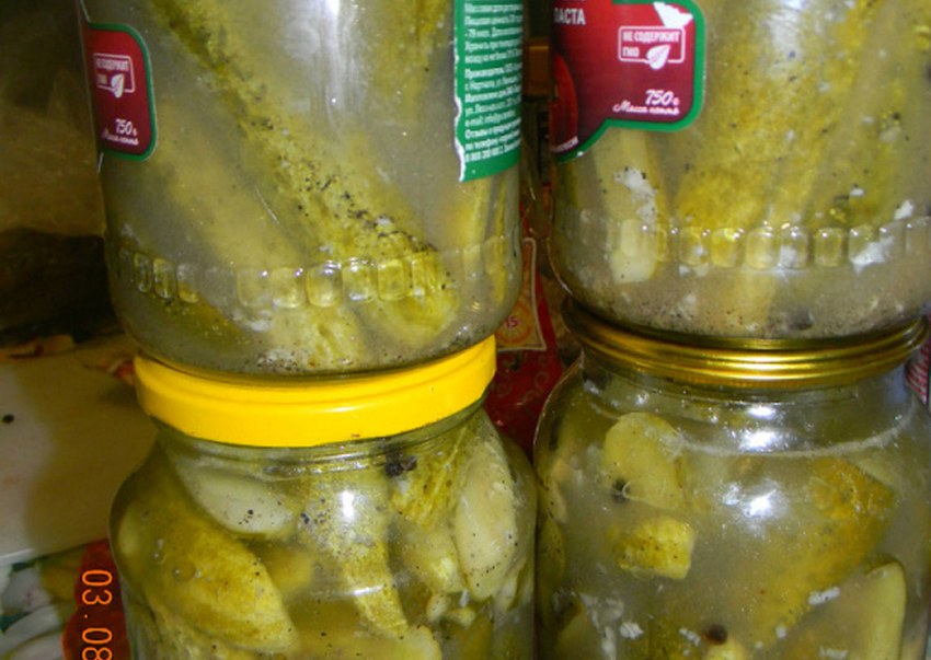 Огурцы с горчицей на зиму