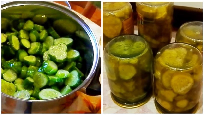 Маринованные огурцы порезанные