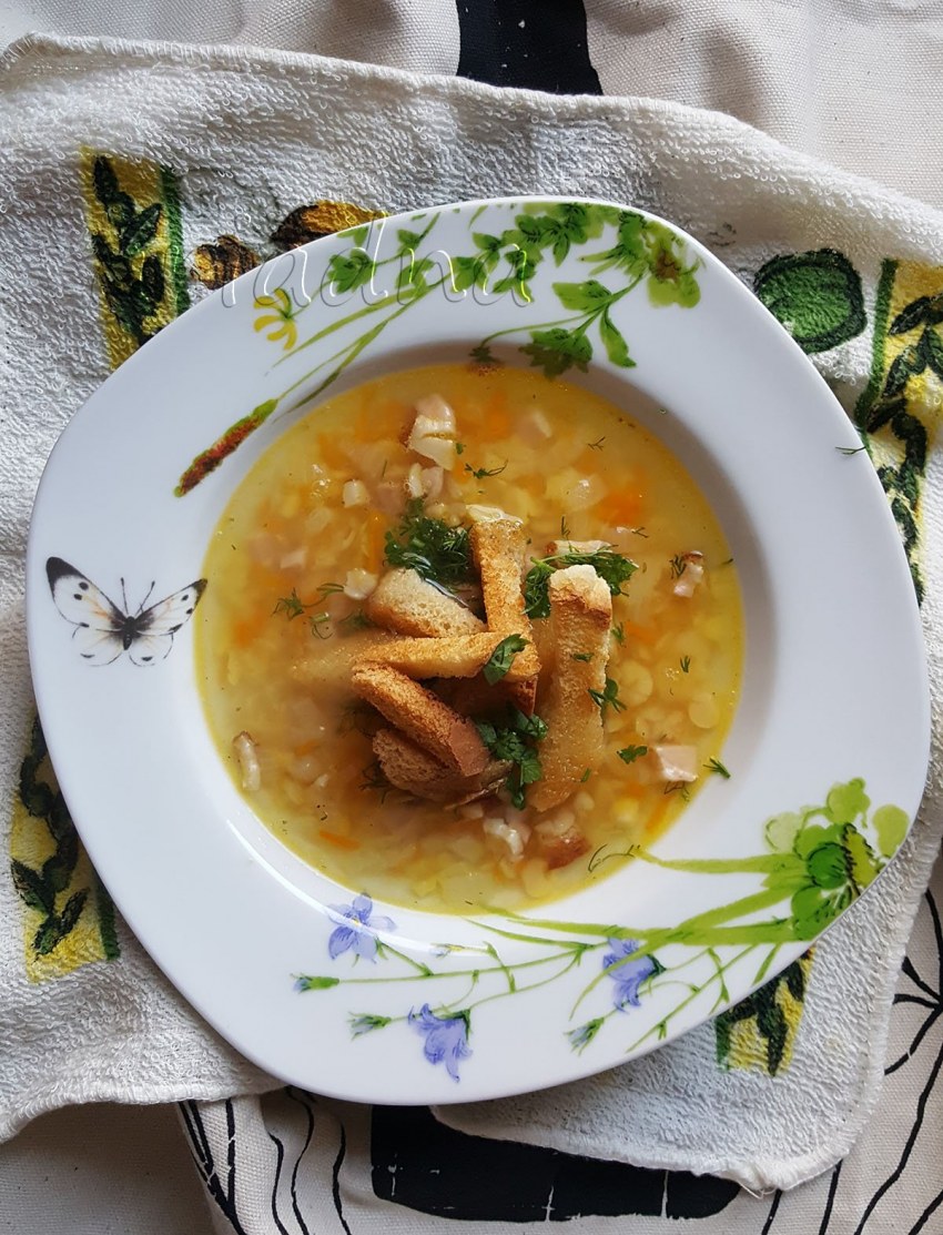 Суп с рёбрышками свиными
