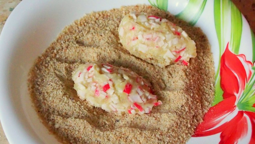 Начинка для лаваша с крабовыми и грибами
