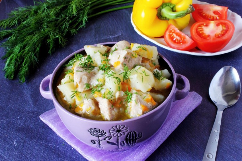 Индейка с картошкой в духовке