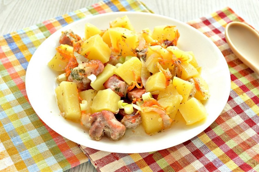 Отбивная с картошкой