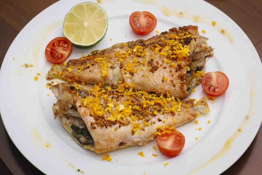 Морской окунь запеченный в духовке