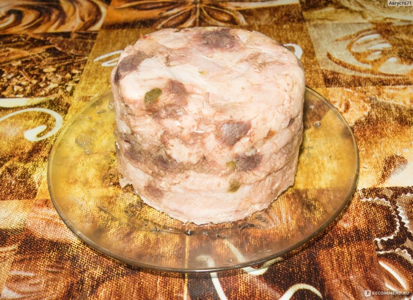 Ветчина с куриными сердечками в ветчиннице