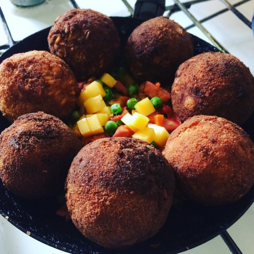 Аранчини с шампиньонами