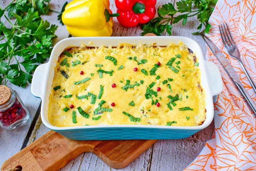 Запеканка картофельная с курицей в духовке