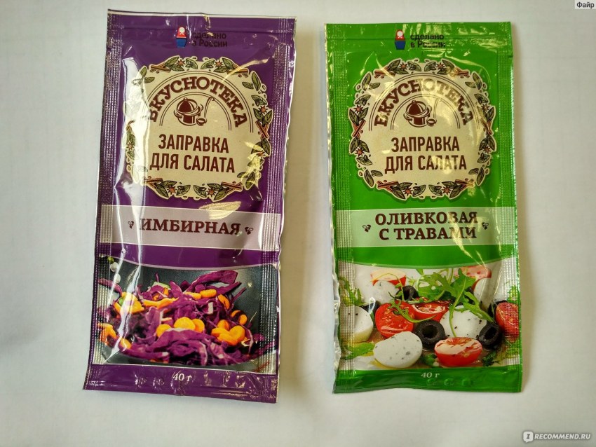 Вкуснотека заправка для салата