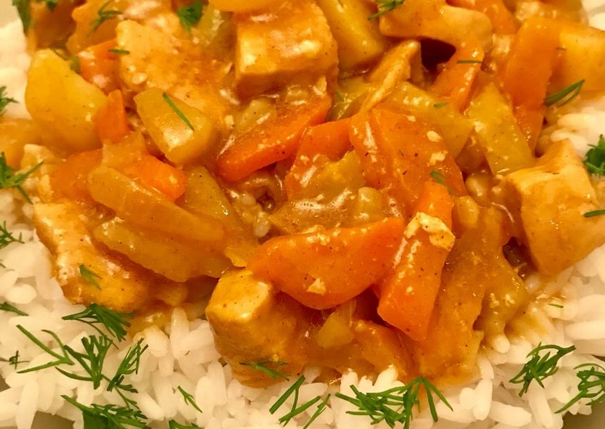 Жареная картошка с лисичками