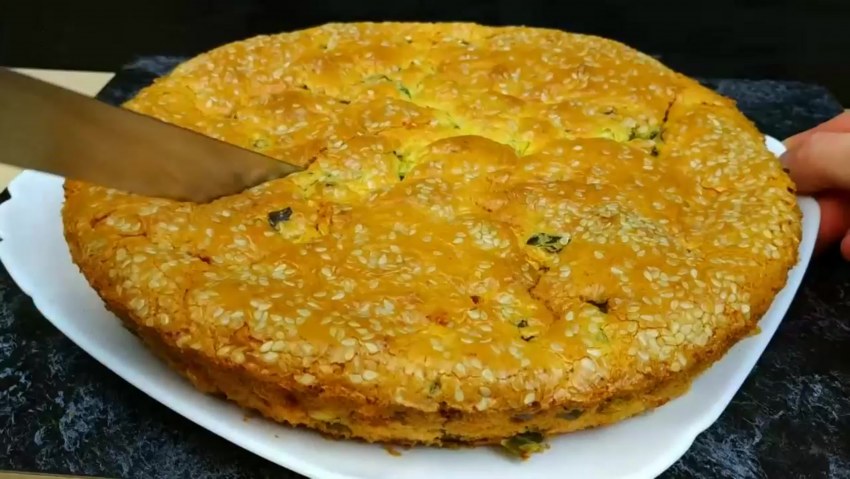 Сырный пирог с зеленью
