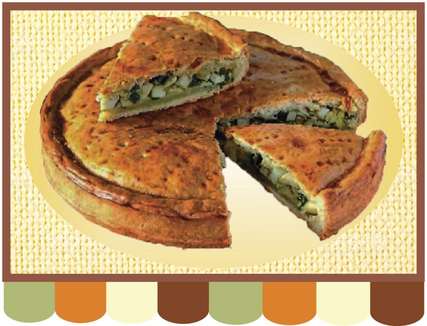Пирог с луком и плавленными сырками Матвей