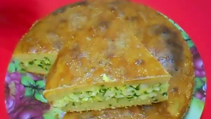 Кулебяка с луком