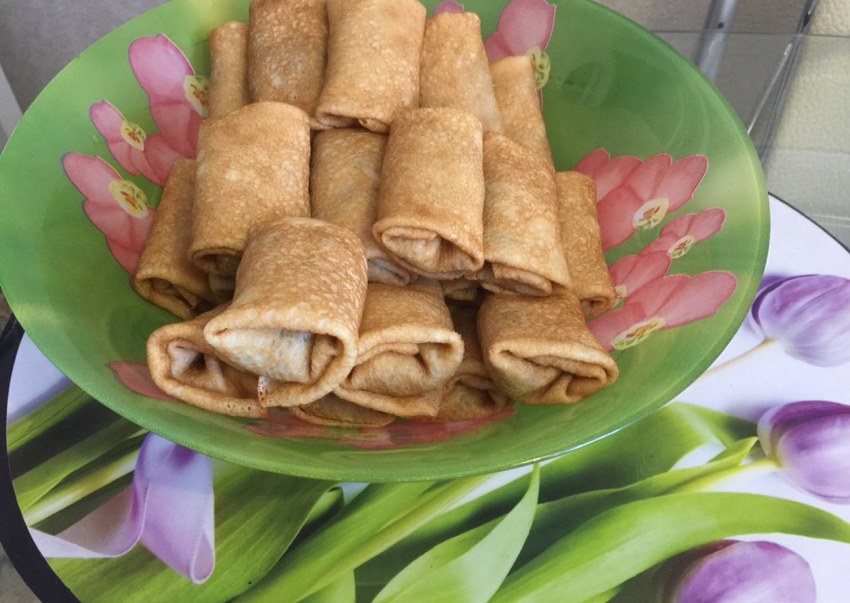 Блинчики с печенкой