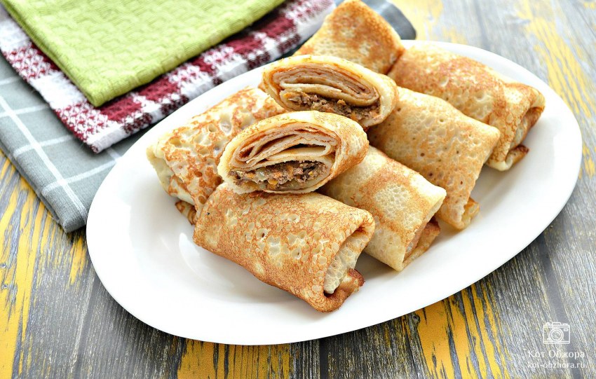 Блины с печенью