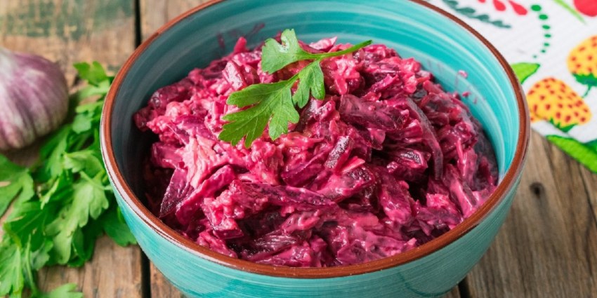 Свёкла с чесноком и майонезом