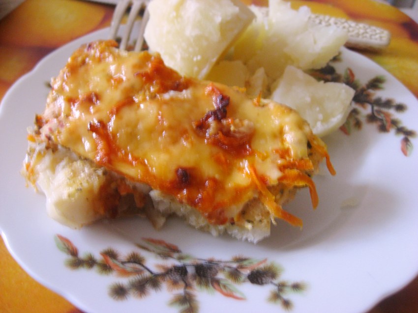 Треска под сыром