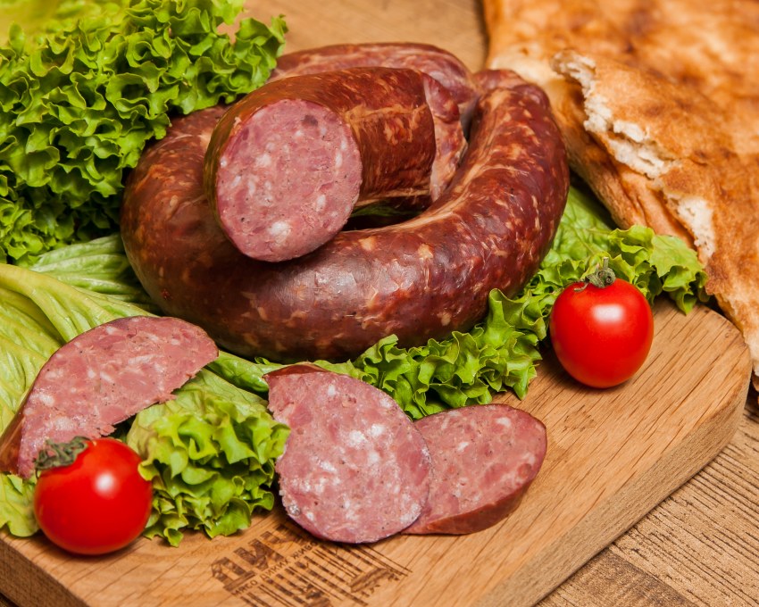 Жаркое с Краковской колбасой в духовке
