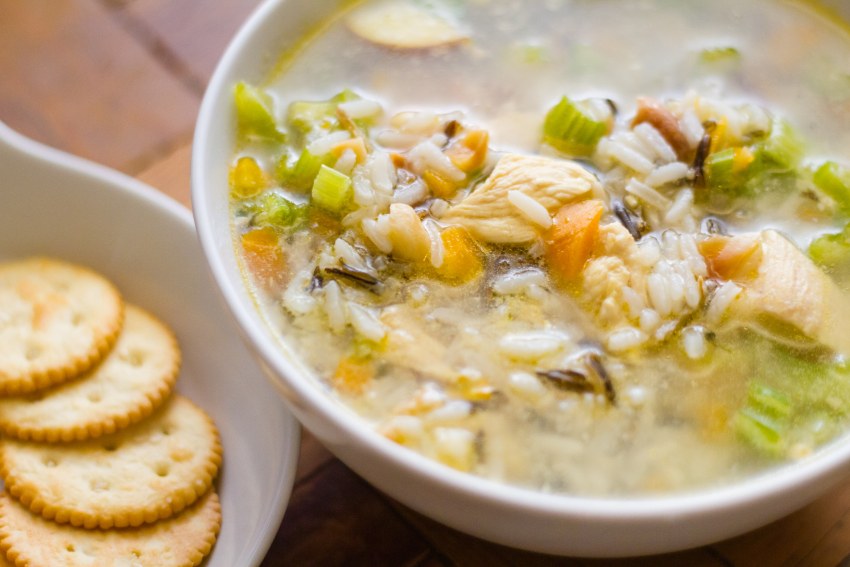 Суп картофельный с рисом и курицей