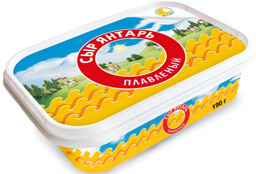 Ломтик солнца янтарь сыр плавленый 60% 380г /янтарь/ БЗМЖ