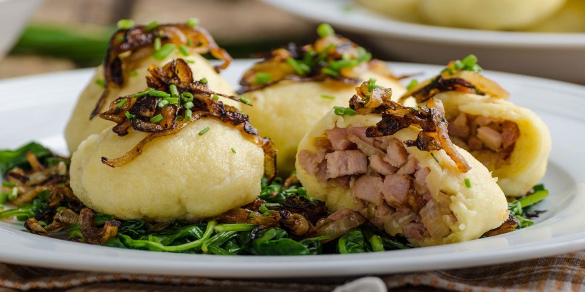 Кнедли с картошкой и мясом