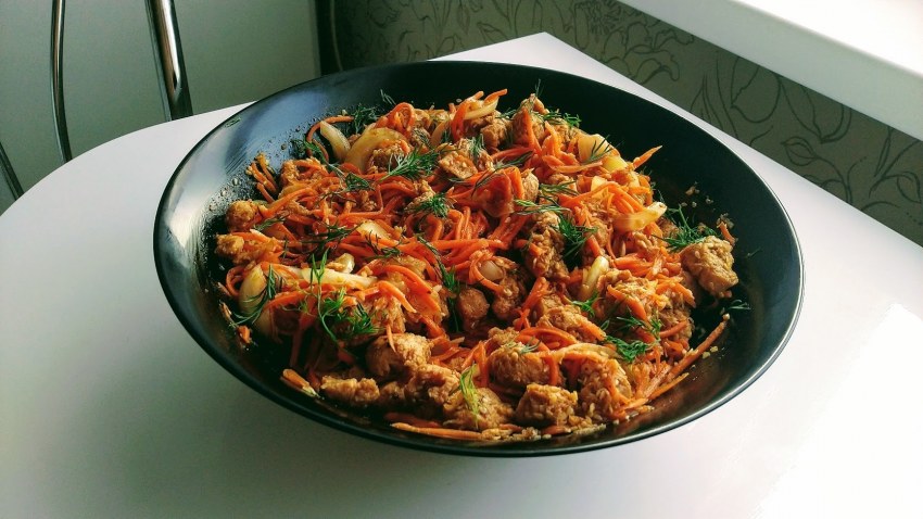 Соевое мясо по корейски