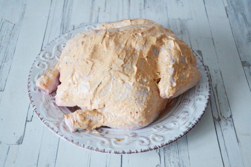 Курица с чесноком