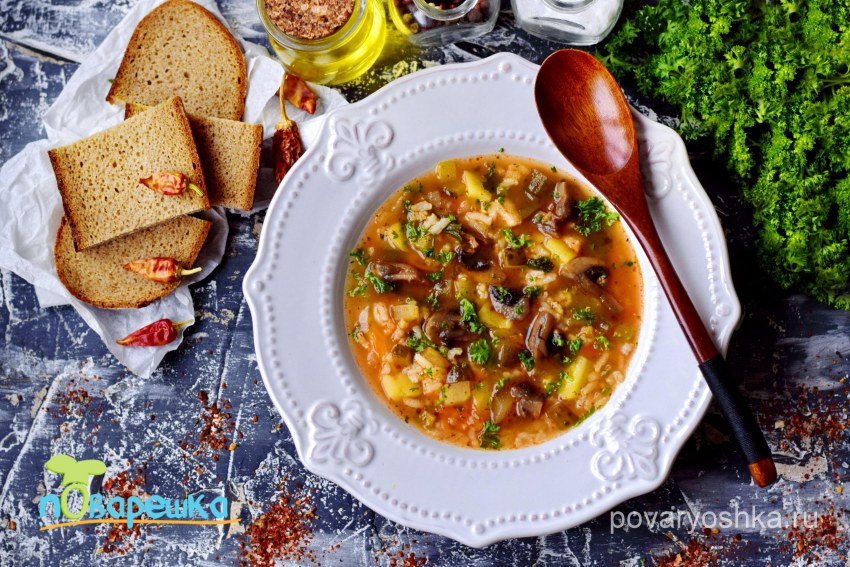 Рассольник с грибами
