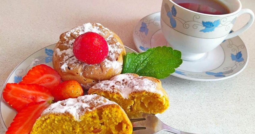 Маффины с черникой и штрейзелем