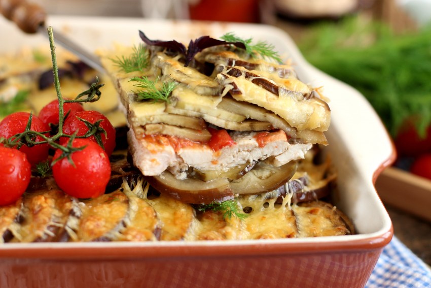 Баклажаны с куриной грудкой