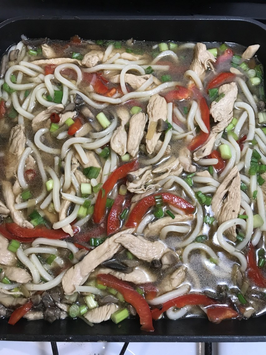 Японская лапша с грибами