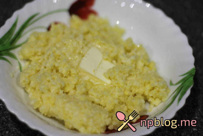 Пшенная каша с пармезаном