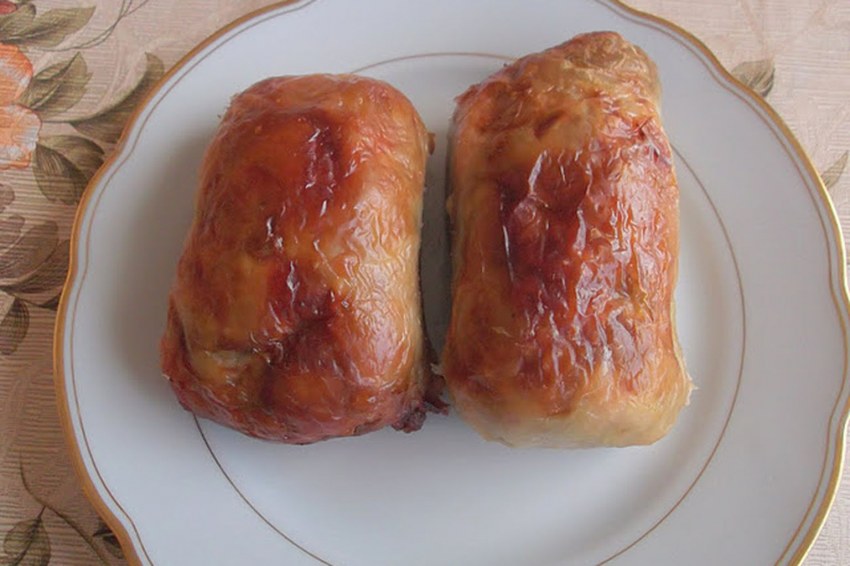 Блинчики фаршированные курицей