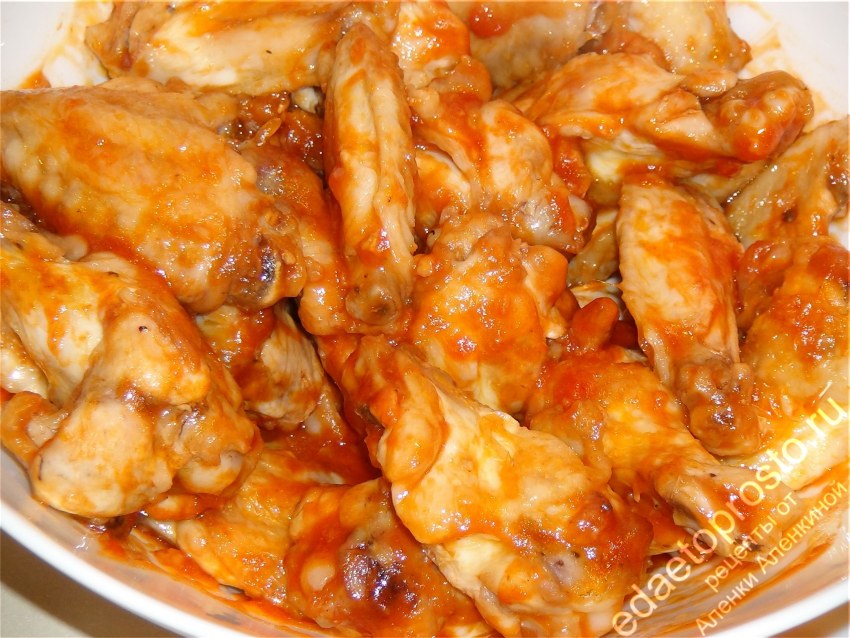 Чесночные куриные крылышки
