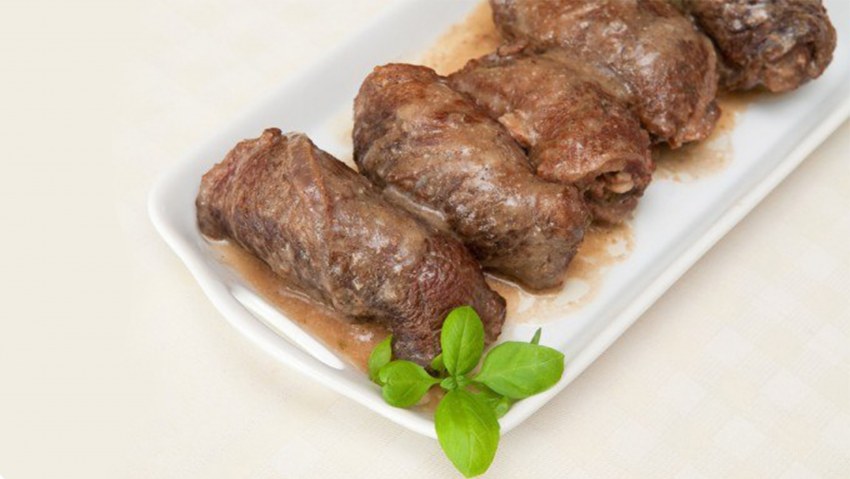 Крученики из свинины с грибами