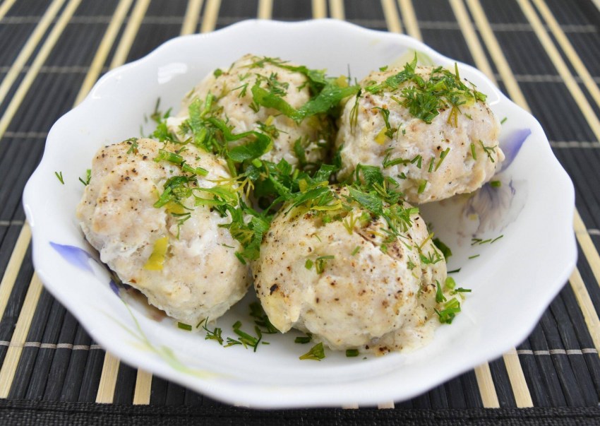 Кнели куриные с рисом