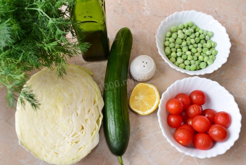Салат с Бураком и горошком