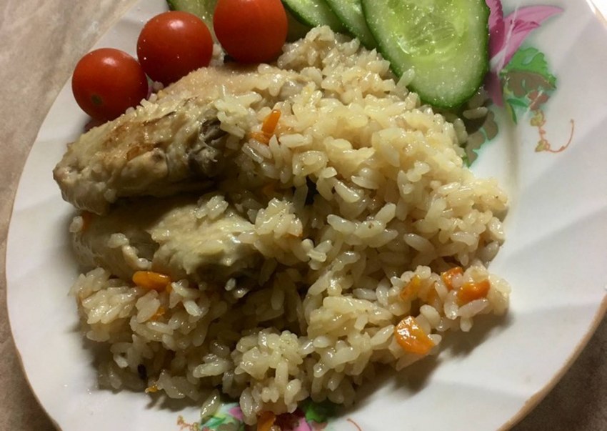 Крылышки с рисом