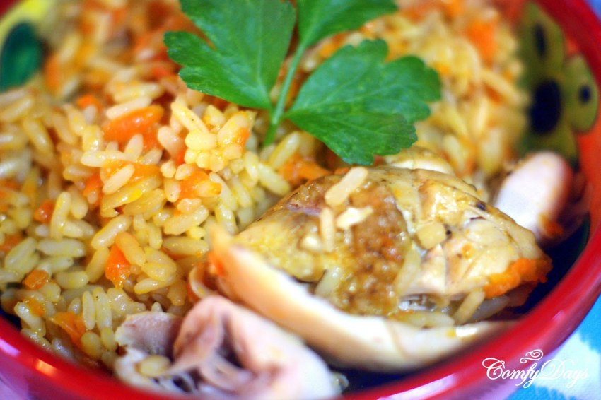 Плов с курицей в горшочке