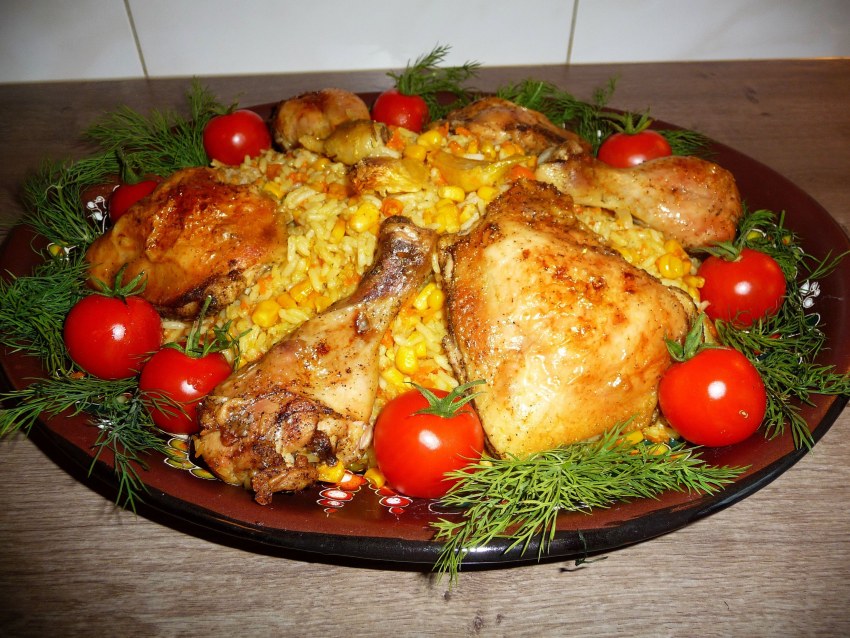 Плов с куриной грудкой