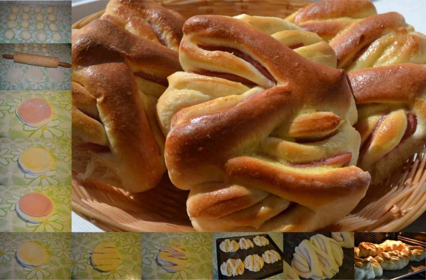Булочки с колбасой
