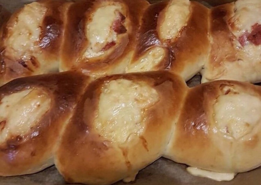 Розочки с колбасой