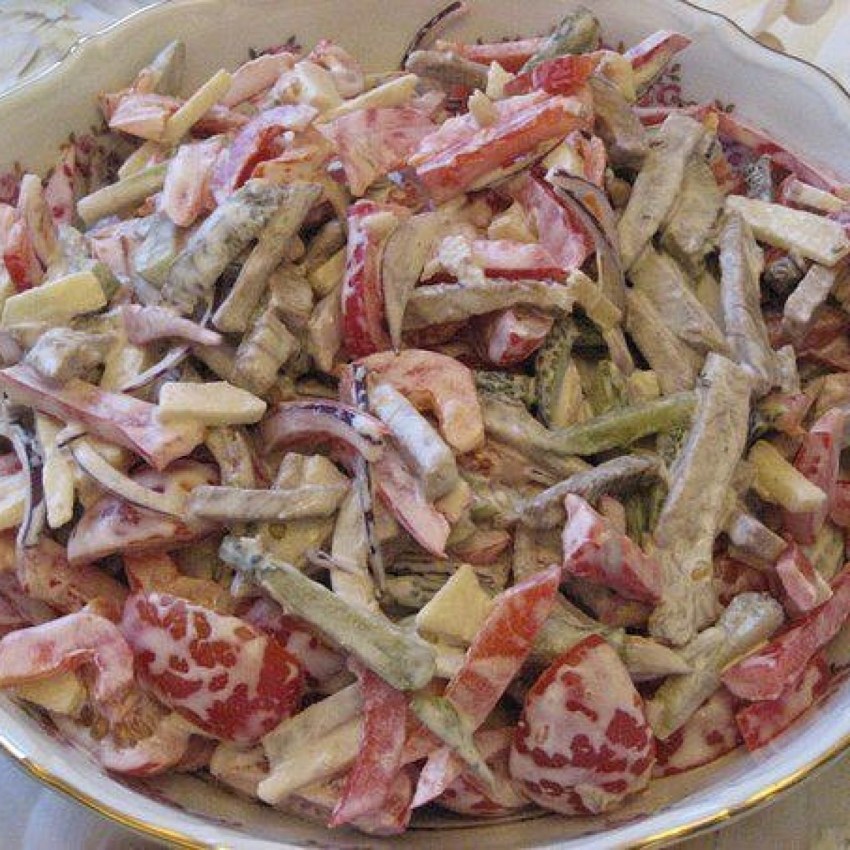 Вкусный салат с говядиной