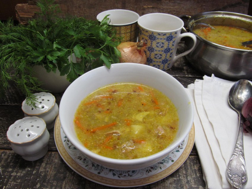 Гречневый суп с курицей